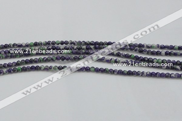 CRF448 15.5 inches 3mm round dyed rain flower stone beads wholesale