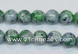 CRF45 15.5 inches 10mm round dyed rain flower stone beads wholesale