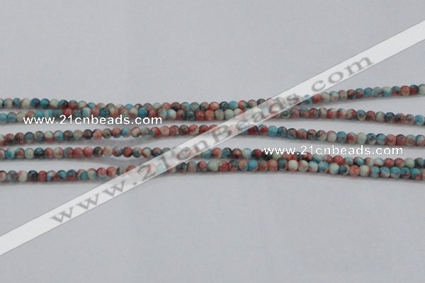 CRF450 15.5 inches 3mm round dyed rain flower stone beads wholesale