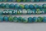 CRF451 15.5 inches 3mm round dyed rain flower stone beads wholesale