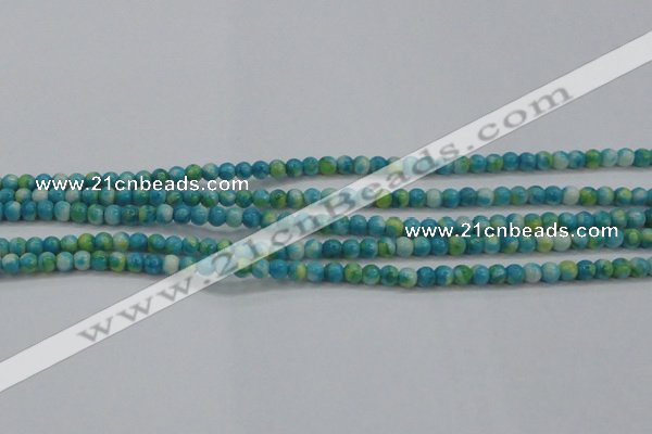 CRF451 15.5 inches 3mm round dyed rain flower stone beads wholesale