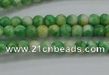 CRF454 15.5 inches 3mm round dyed rain flower stone beads wholesale