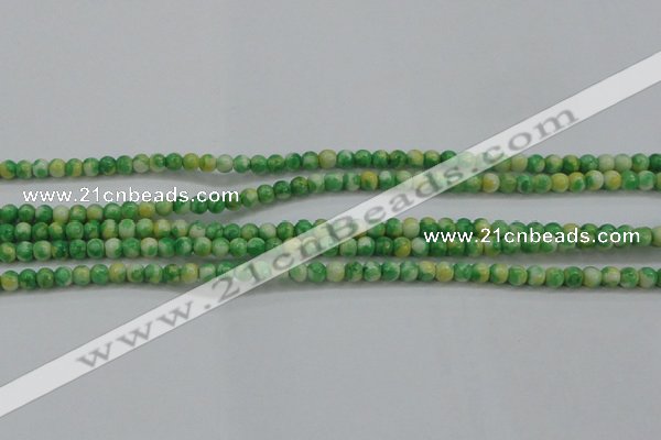 CRF454 15.5 inches 3mm round dyed rain flower stone beads wholesale