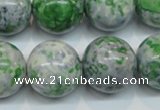 CRF49 15.5 inches 18mm round dyed rain flower stone beads wholesale