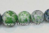 CRF52 15.5 inches multi sizes round dyed rain flower stone beads