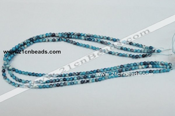 CRF55 15.5 inches 4mm round dyed rain flower stone beads wholesale