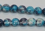 CRF58 15.5 inches 10mm round dyed rain flower stone beads wholesale