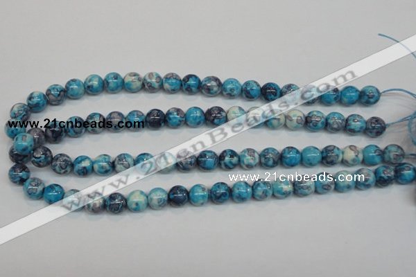 CRF58 15.5 inches 10mm round dyed rain flower stone beads wholesale