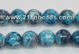 CRF59 15.5 inches 12mm round dyed rain flower stone beads wholesale