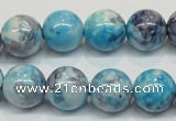 CRF60 15.5 inches 14mm round dyed rain flower stone beads wholesale