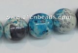 CRF61 15.5 inches 16mm round dyed rain flower stone beads wholesale