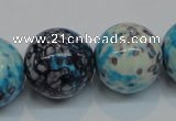 CRF63 15.5 inches 20mm round dyed rain flower stone beads wholesale