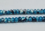 CRF66 15.5 inches 4*6mm rondelle dyed rain flower stone beads wholesale