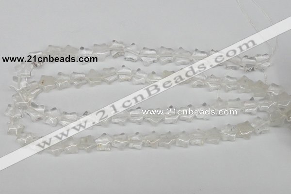 CRG08 15.5 inches 12*12mm star white crystal gemstone beads wholesale