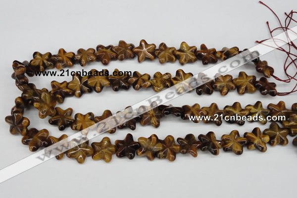 CRG18 15.5 inches 16*16mm star tiger eye gemstone beads wholesale