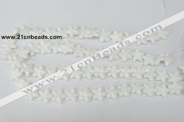 CRG20 15.5 inches 16*16mm star white agate gemstone beads wholesale