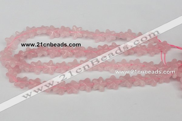 CRG25 15.5 inches 16*16mm star rose quartz gemstone beads wholesale