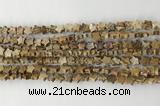 CRG33 15.5 inches 6mm flat star picture jasper beads wholesale