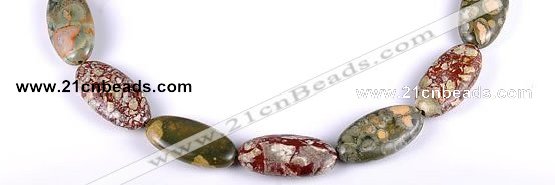 CRH03 different sizes natural rhyolite oval beads Wholesale