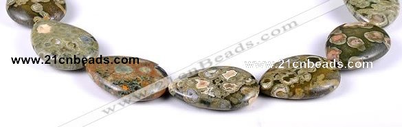 CRH04 flat teardrop natural rhyolite different sizes beads