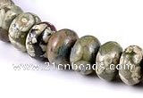 CRH10 different sizes roundel natural rhyolite beads Wholesale