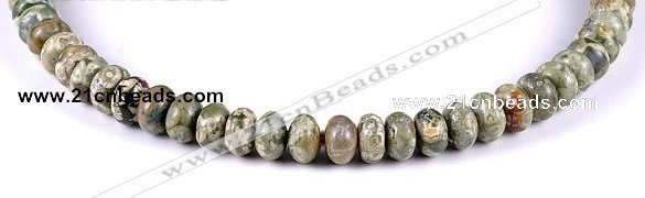 CRH10 different sizes roundel natural rhyolite beads Wholesale