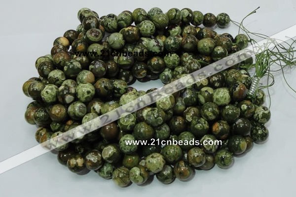 CRH100 15.5 inches 14mm round rhyolite beads wholesale