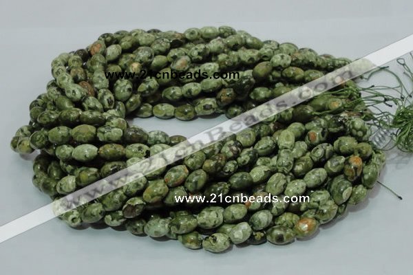 CRH104 15.5 inches 8*12mm rice rhyolite beads wholesale