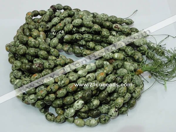 CRH105 15.5 inches 10*14mm rice rhyolite beads wholesale