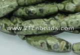 CRH106 15.5 inches 10*30mm rice rhyolite beads wholesale