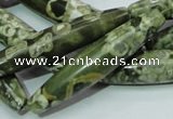 CRH107 15.5 inches 10*50mm rice rhyolite beads wholesale