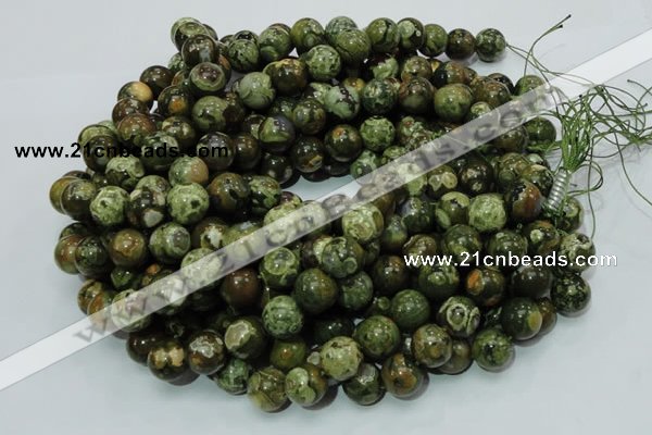 CRH112 15.5 inches 12mm round rhyolite beads wholesale