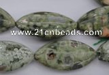 CRH140 15.5 inches 15*30mm marquise rhyolite gemstone beads