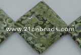 CRH146 15.5 inches 30*30mm diamond rhyolite gemstone beads