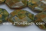 CRH152 15.5 inches 20*25mm - 22*30mm faceted freeform rhyolite beads