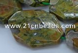 CRH153 15.5 inches 28*40mm - 30*45mm faceted freeform rhyolite beads