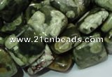 CRH18 15.5 inches 15*15mm square rhyolite beads wholesale