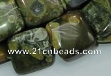 CRH19 15.5 inches 20*20mm square rhyolite beads wholesale