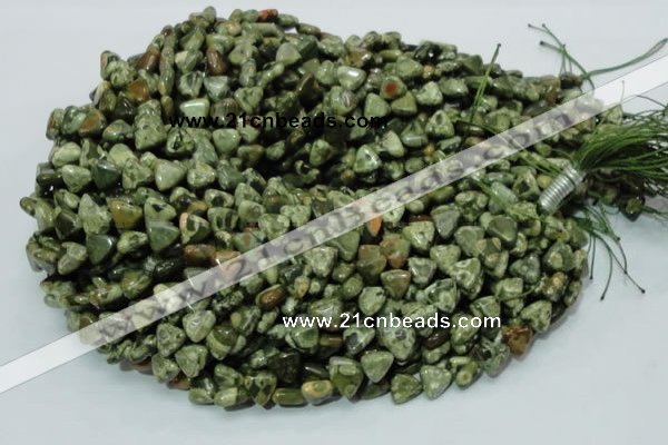 CRH30 15.5 inches 10*10mm triangle rhyolite beads wholesale