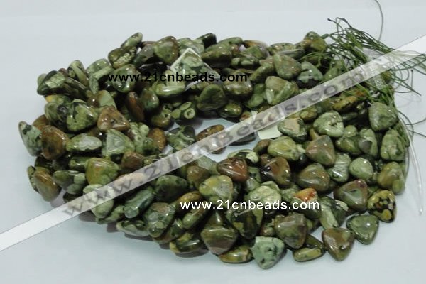 CRH31 15.5 inches 12*12mm triangle rhyolite beads wholesale