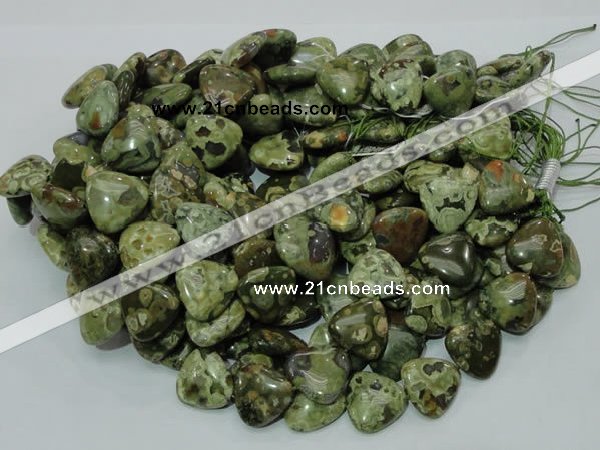 CRH33 15.5 inches 20*20mm triangle rhyolite beads wholesale