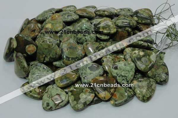 CRH34 15.5 inches 30*30mm triangle rhyolite beads wholesale