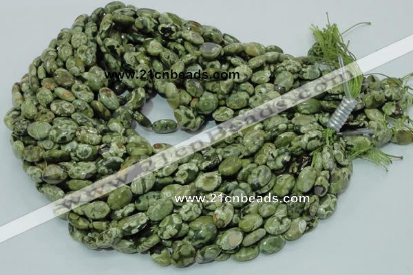 CRH42 15.5 inches 8*12mm oval rhyolite beads wholesale