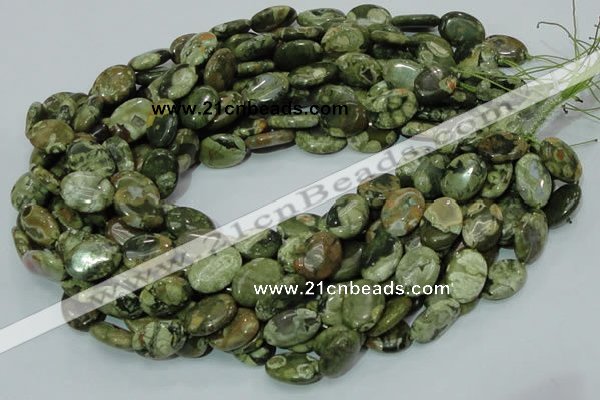 CRH44 15.5 inches 12*16mm oval rhyolite beads wholesale