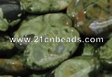 CRH46 15.5 inches 15*30mm oval rhyolite beads wholesale