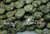 CRH47 15.5 inches 8*12mm flat teardrop rhyolite beads wholesale