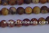 CRH511 15.5 inches 6mm round matte rhyolite gemstone beads