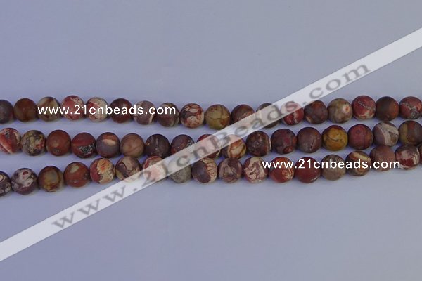 CRH512 15.5 inches 8mm round matte rhyolite gemstone beads