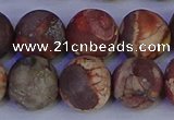 CRH515 15.5 inches 14mm round matte rhyolite gemstone beads