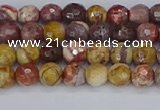 CRH518 15.5 inches 4mm faceted round rhyolite gemstone beads